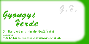 gyongyi herde business card